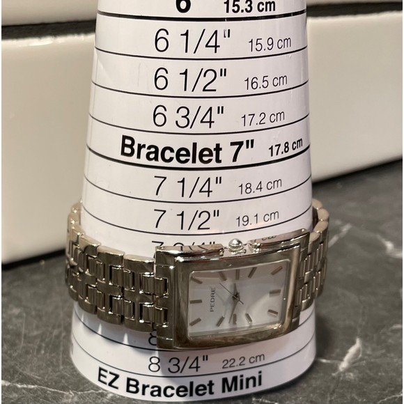 Mens Square Stainless Steel Watch by Pedre - New Battery - Picture 3 of 3